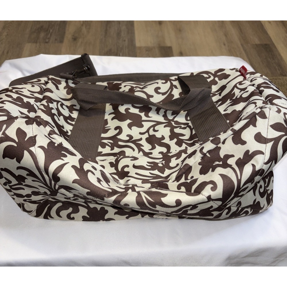 Reisenthel Weekender Travel Bag Brown Cream Floral Tote Duffel